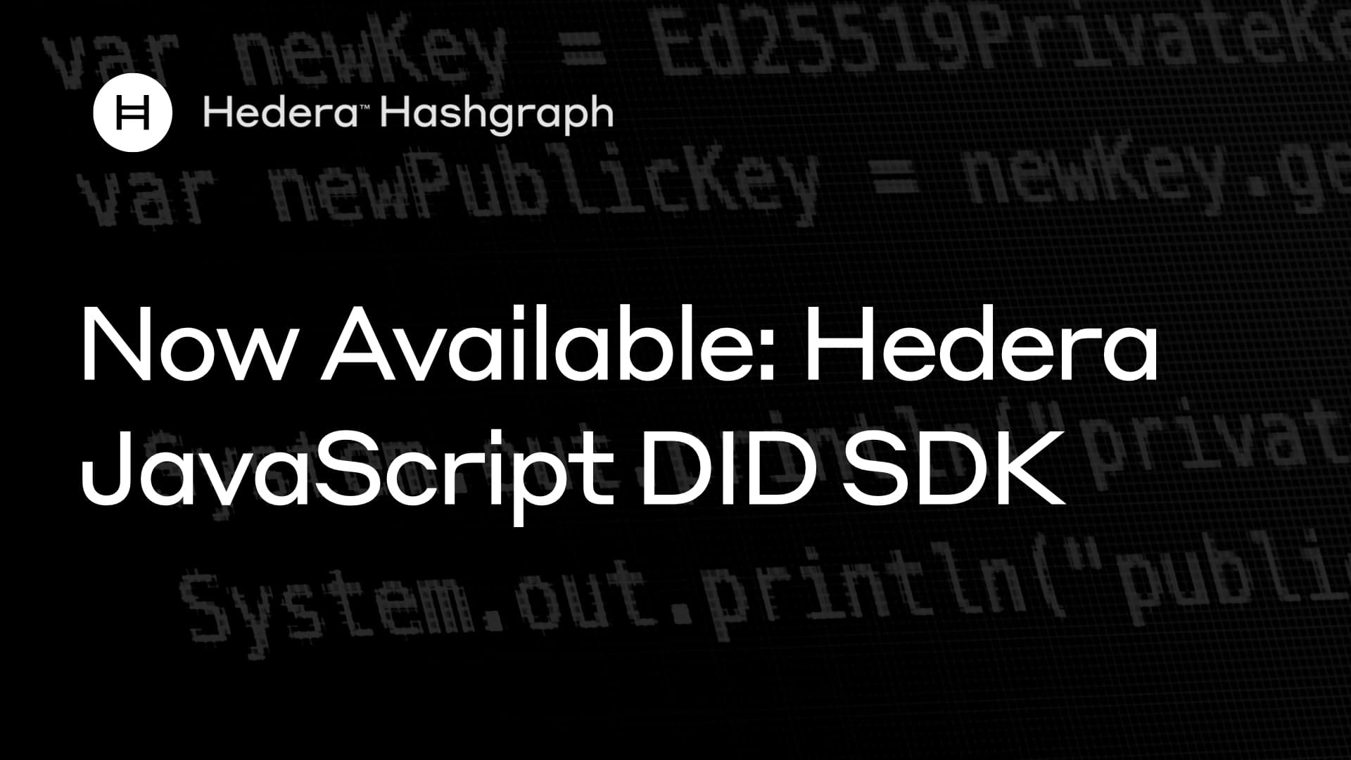 Now Available: Hedera JavaScript DID SDK | Hedera