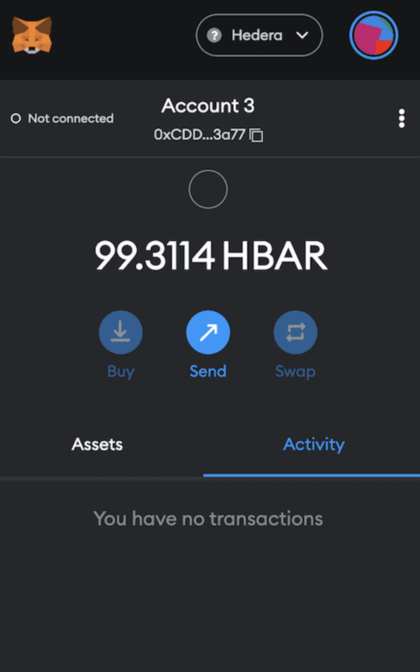 

<p>Your Hedera Account in Metamask</p>
<p>“/><figcaption class=