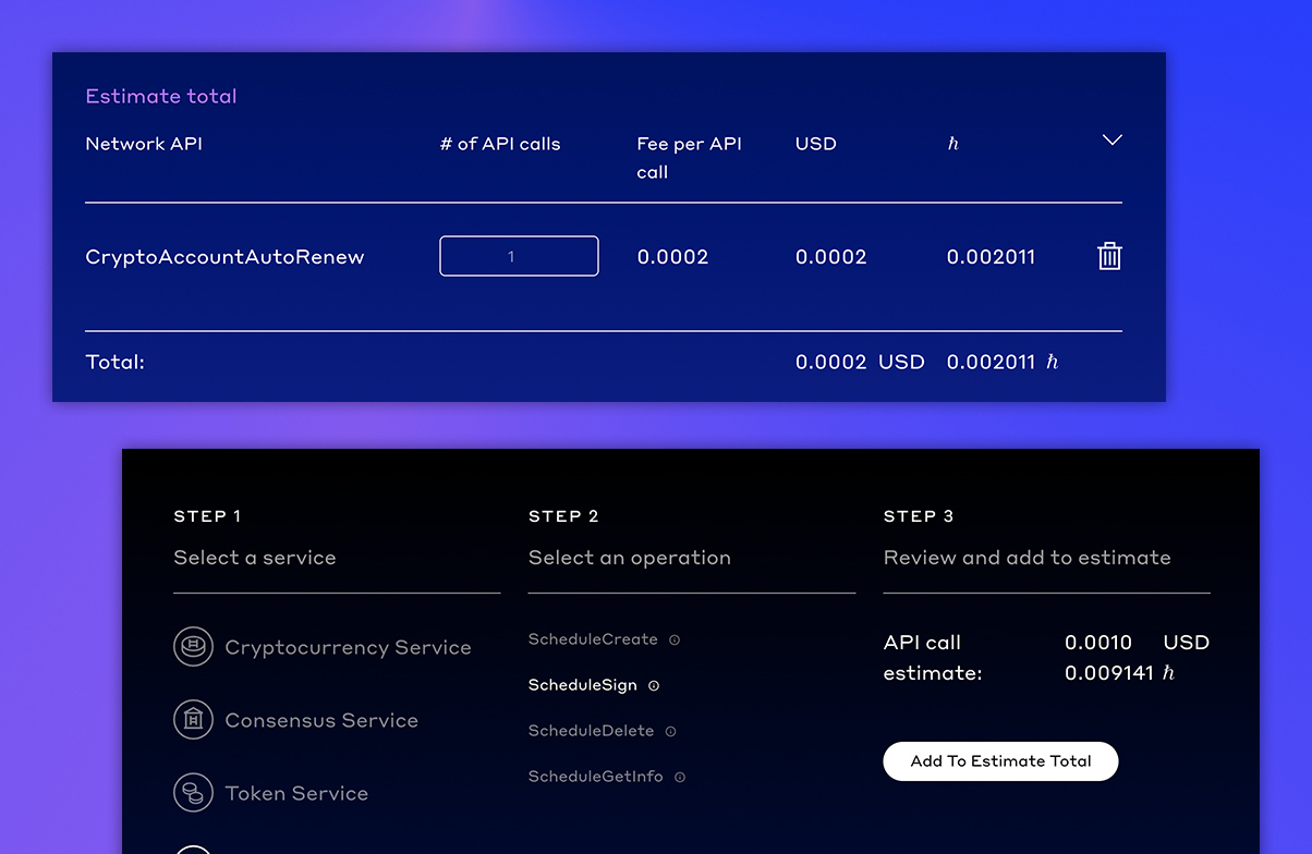 Hedera Fee Calculator