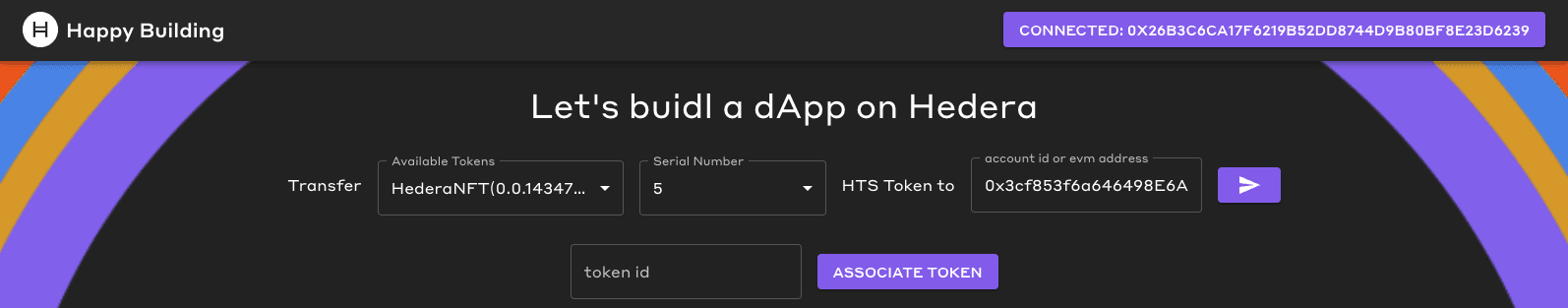 

<p>Transfer the NFT with Serial Number 5</p>
<p>“/><figcaption class=