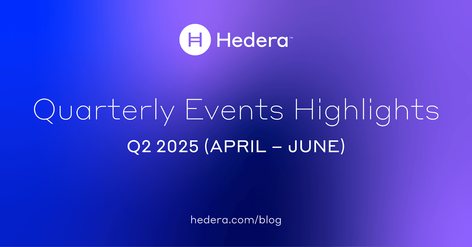 Quarterly Events Highlights | Q2 2025 (April – June) | Hedera
